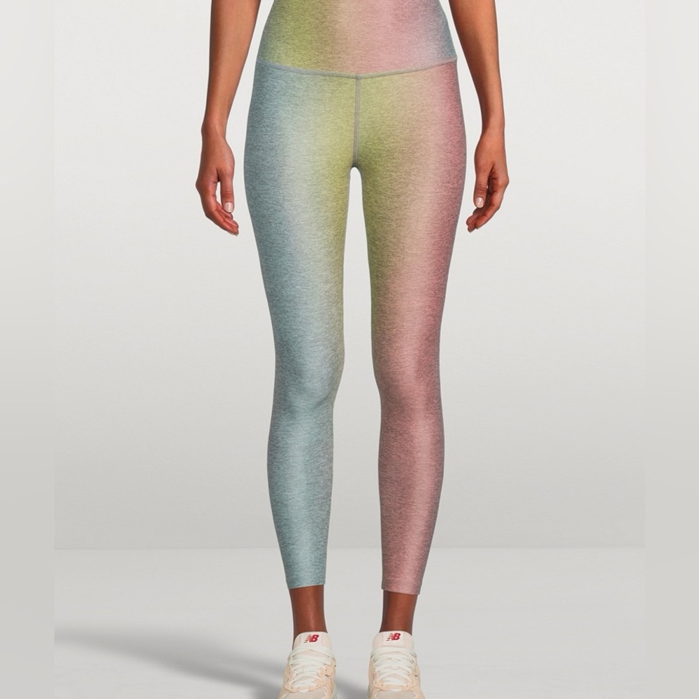 Beyond Yoga Women’s Rainbow 
Caught In The Midi Space-Dye High-Waisted Leggings